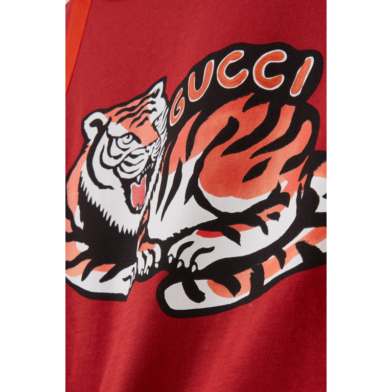 Gucci - Logo Tiger T-shirt in Cotton