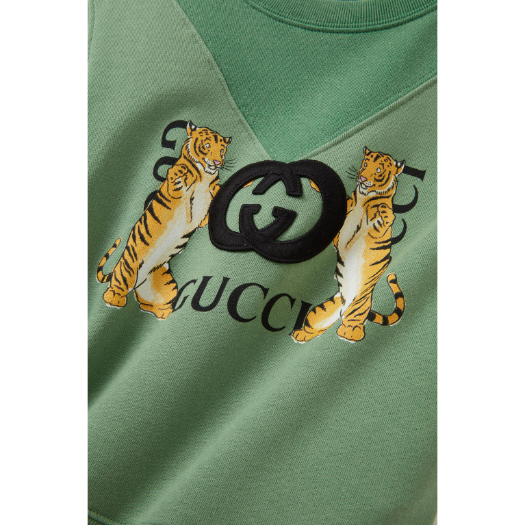 Gucci - Tiger Print Sweatshirt in Cotton