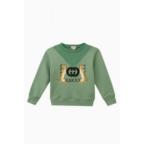 Gucci - Tiger Print Sweatshirt in Cotton