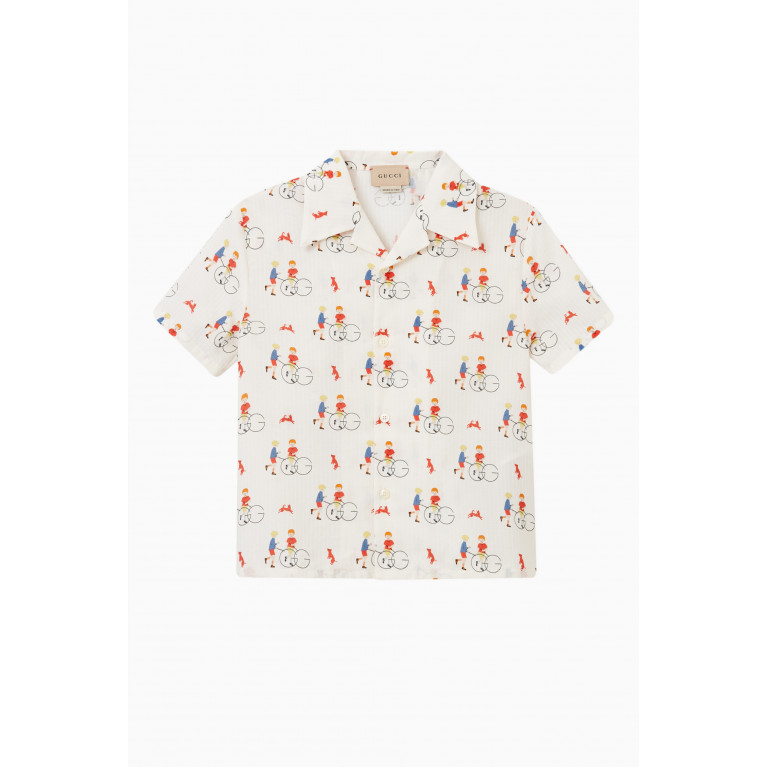 Gucci - Graphic Polo Shirt in Cotton