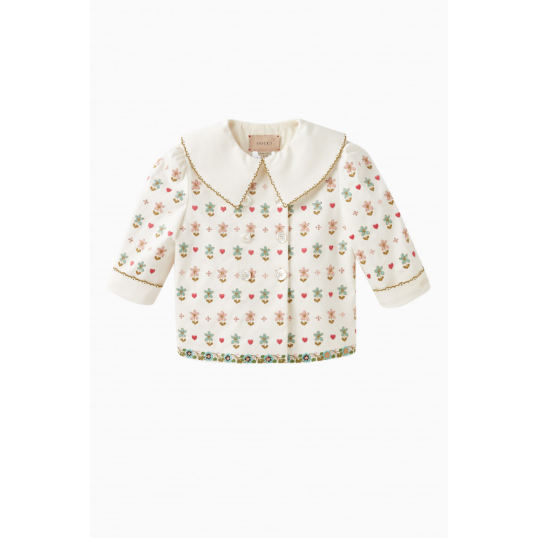 Gucci - Embroidered Coat in Cotton