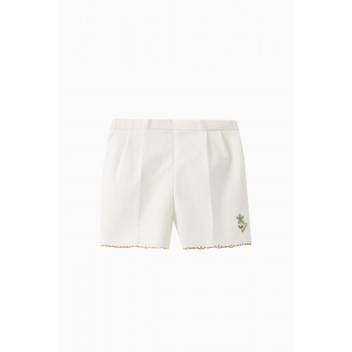 Gucci - Floral Logo Shorts in Cotton