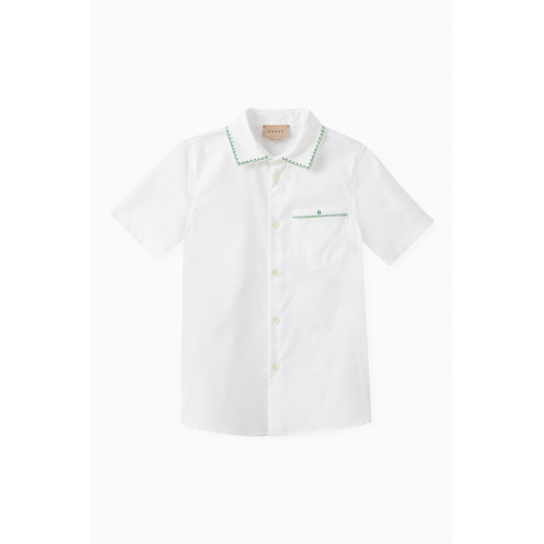 Gucci - Embroidered G Shirt in Cotton