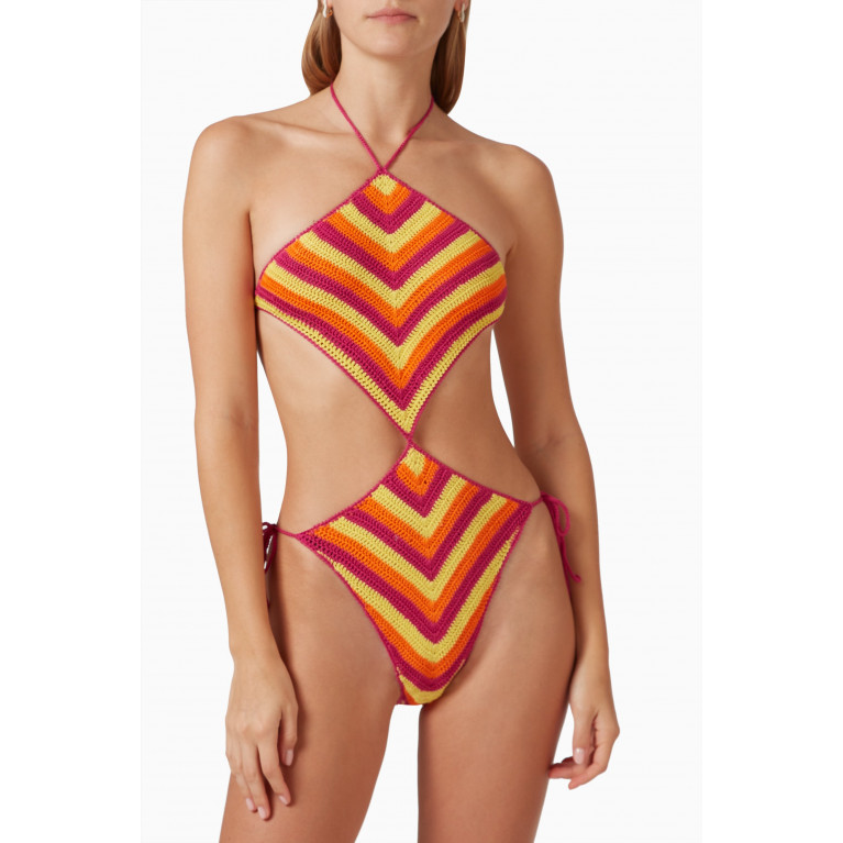 Solid & Striped - The Cheyenne One-piece Swimsuit in Crochet-knit