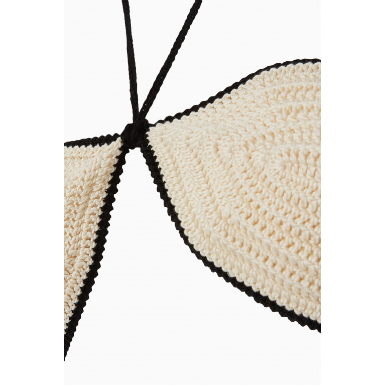 Solid & Striped - The Azalea Bikini Top in Crochet-knit