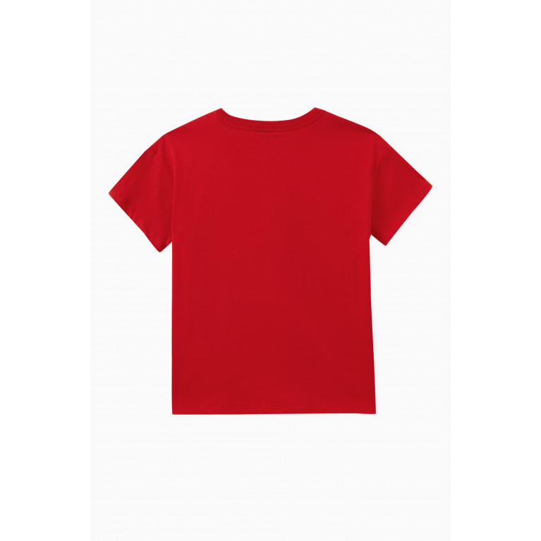 Gucci - Crab Logo Print T-shirt in Cotton Jersey Red