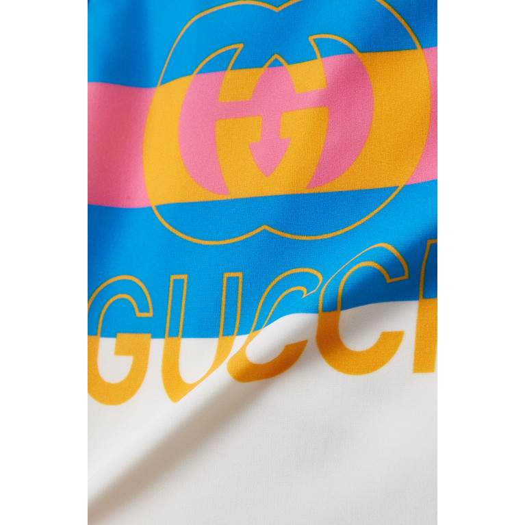 Gucci - Logo Print One-piece Swimsuit in Lycra