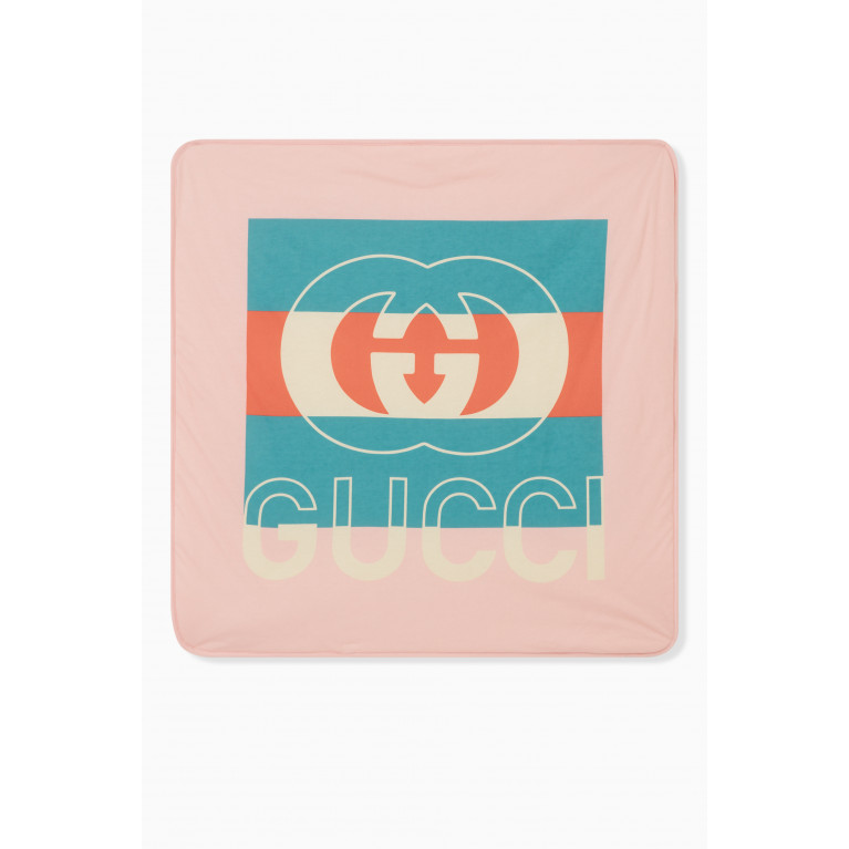 Gucci - Logo Blanket in Cotton Pink
