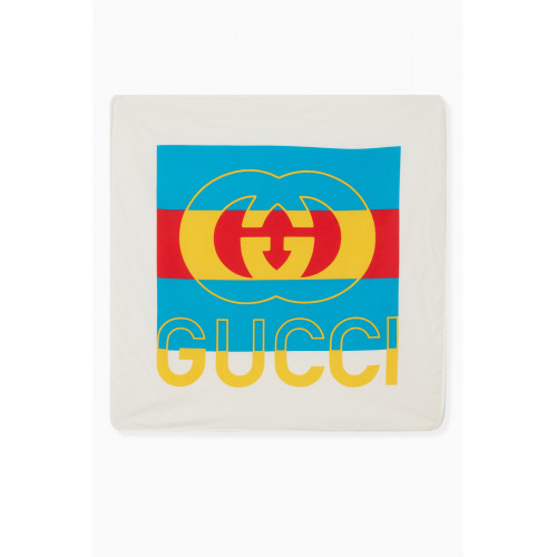 Gucci - Logo Blanket in Cotton White