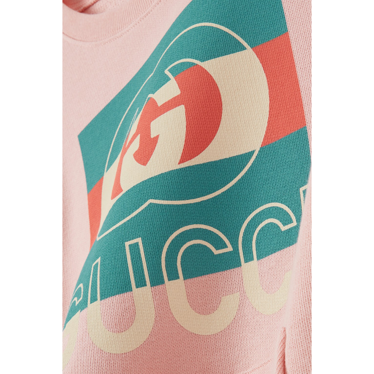 Gucci - Logo Sweatshirt in Cotton Pink