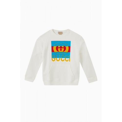 Gucci - Logo Sweatshirt in Cotton White