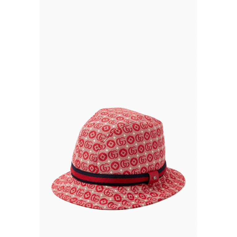 Gucci - Monogram Fedora Hat in Cotton-blend