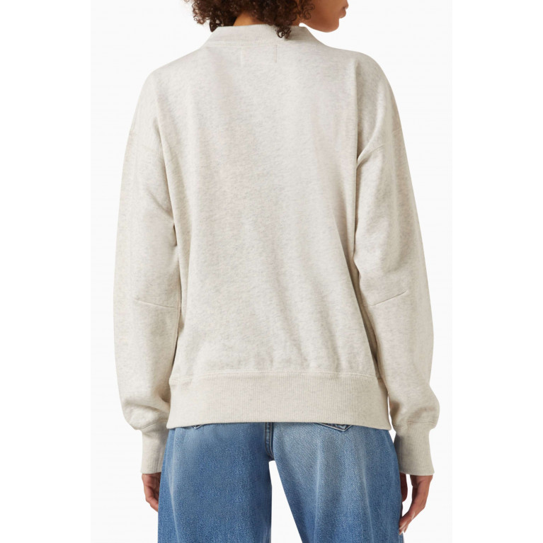 ISABEL MARANT ETOILE - Moby Logo Sweatshirt in Cotton-blend Neutral