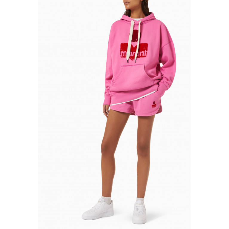 ISABEL MARANT ETOILE - Mifa Logo Shorts in Cotton Pink