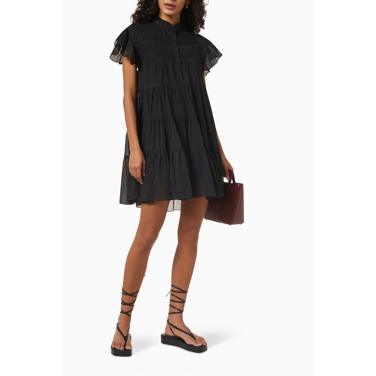 ISABEL MARANT ETOILE - Lanikaye Mini Dress in Cotton Voile Black