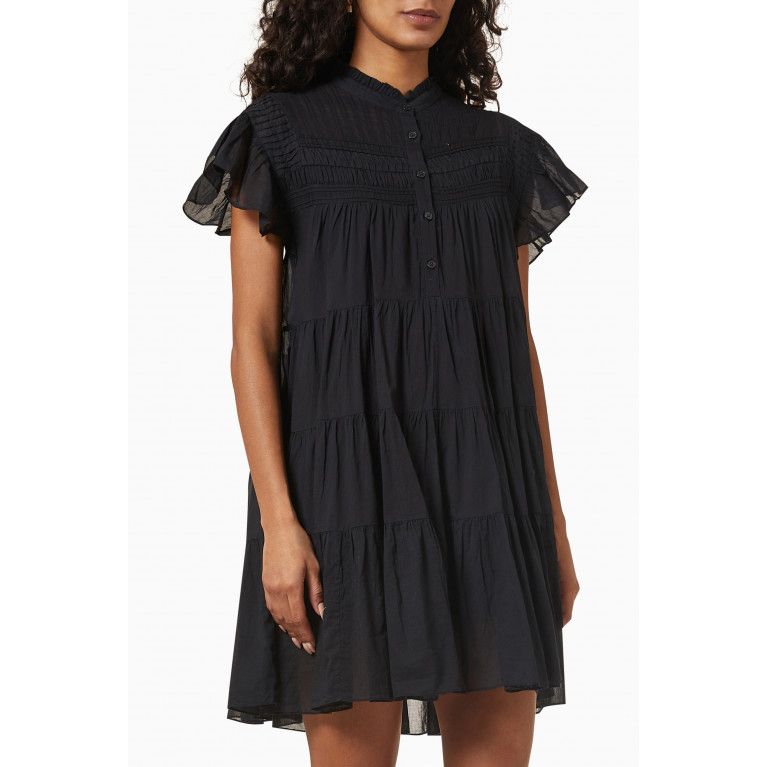 ISABEL MARANT ETOILE - Lanikaye Mini Dress in Cotton Voile Black