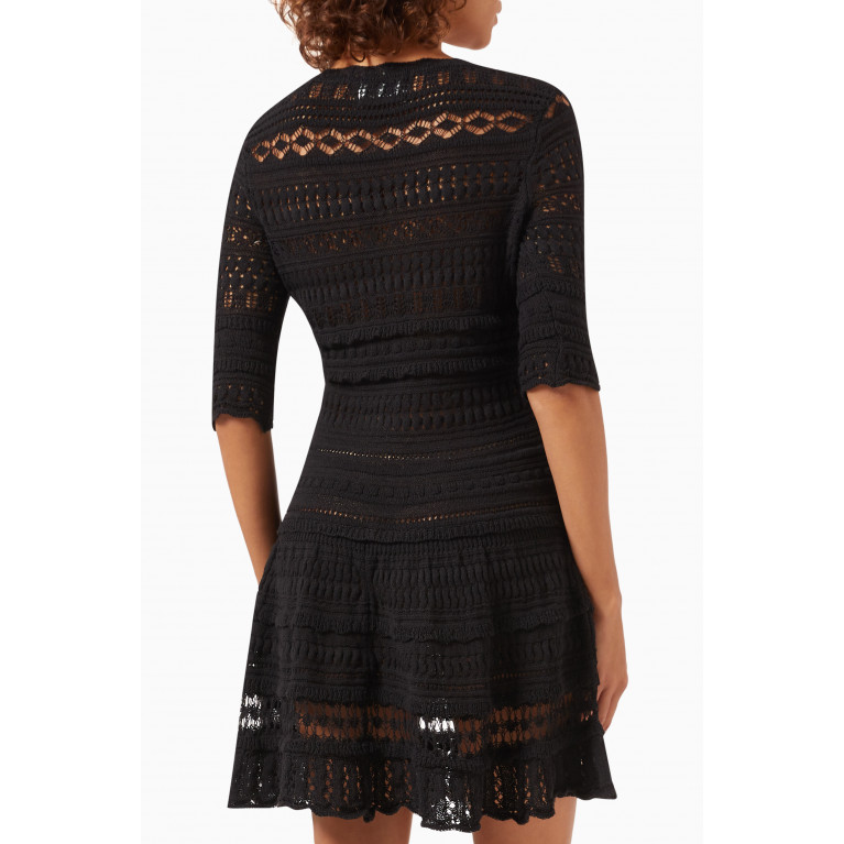 ISABEL MARANT ETOILE - Fauve Mini Dress in Cotton Black