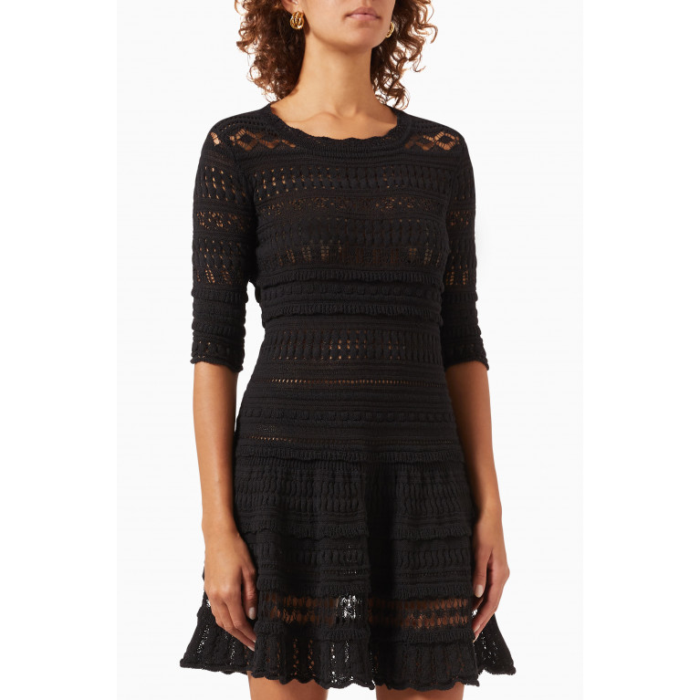 ISABEL MARANT ETOILE - Fauve Mini Dress in Cotton Black