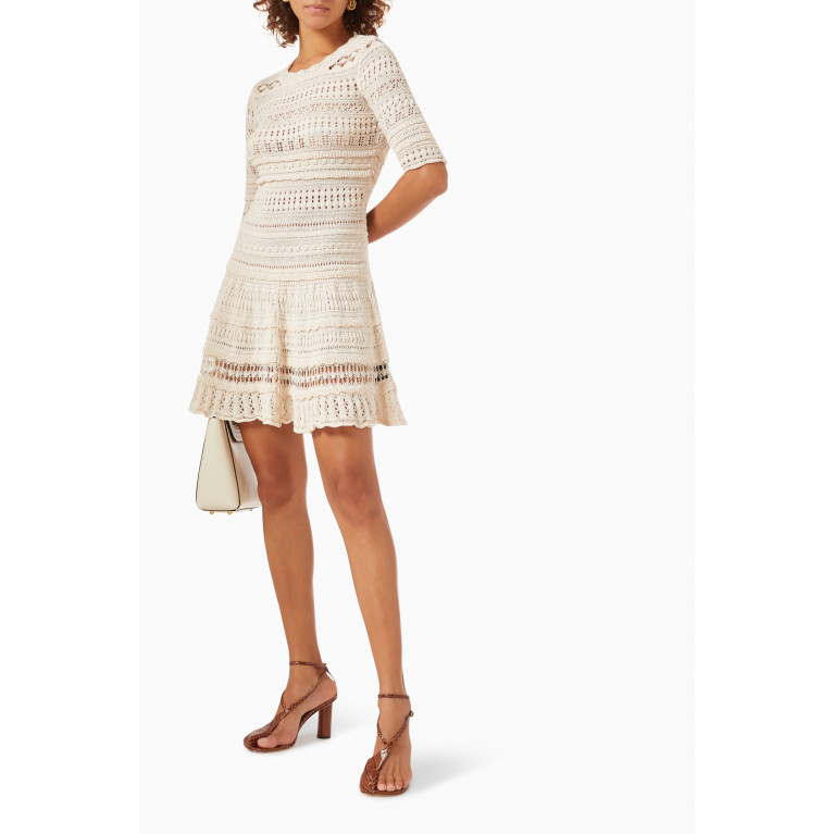 ISABEL MARANT ETOILE - Fauve Mini Dress in Cotton White