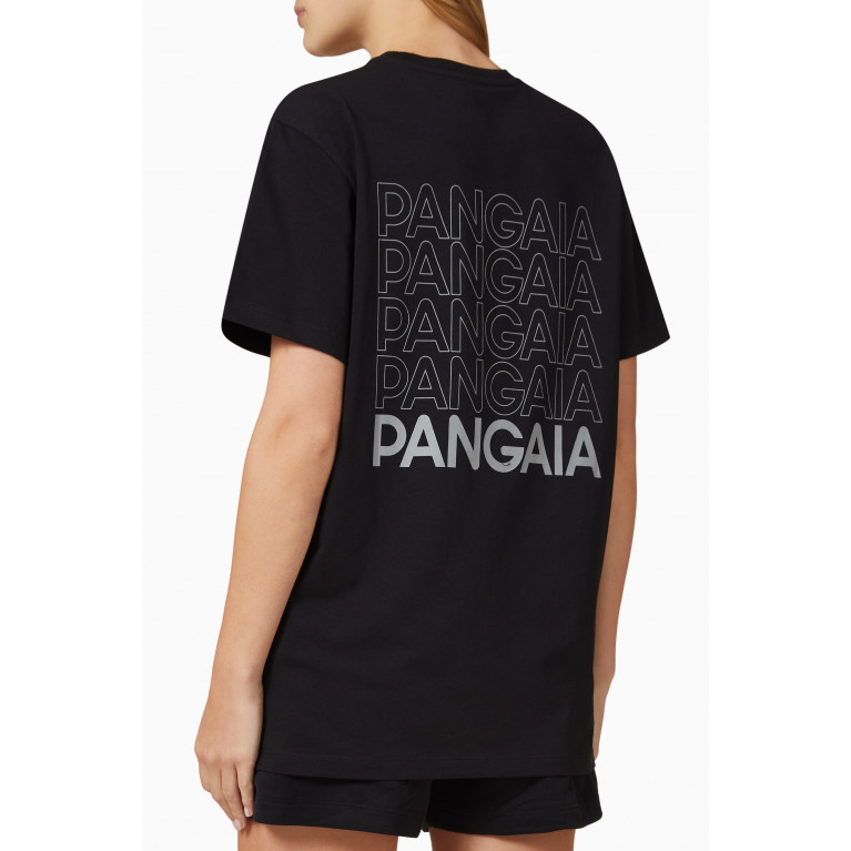 Pangaia - 5 Logo Printed T-shirt in Organic Cotton Black