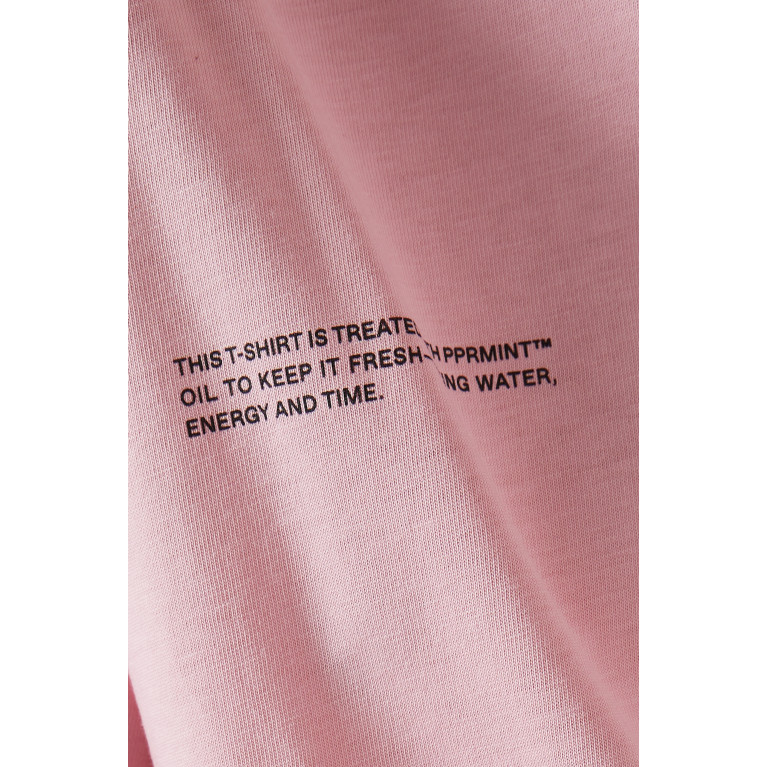 Pangaia - 5 Logo Printed T-shirt in Organic Cotton Sakura Pink