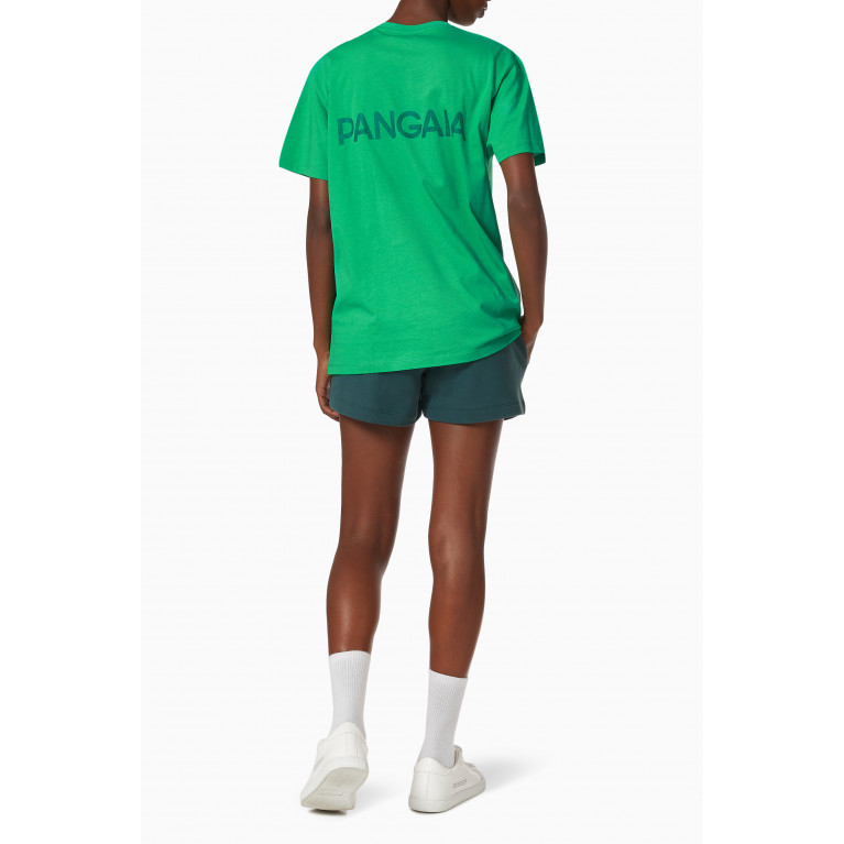 Pangaia - Logo Print T-shirt in Organic Cotton Jade Green