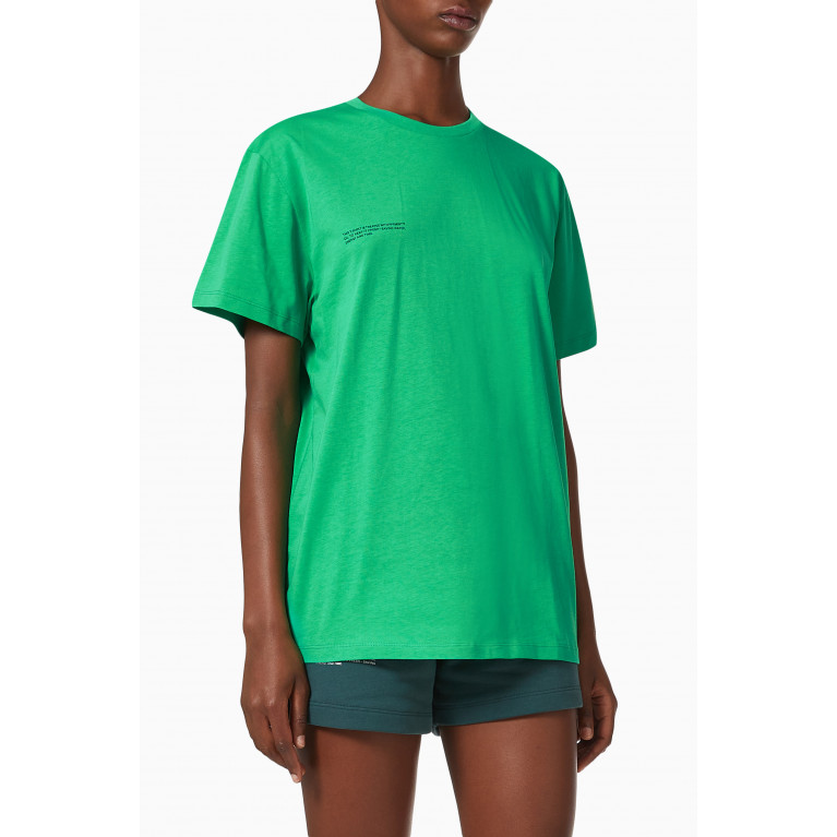 Pangaia - Logo Print T-shirt in Organic Cotton Jade Green