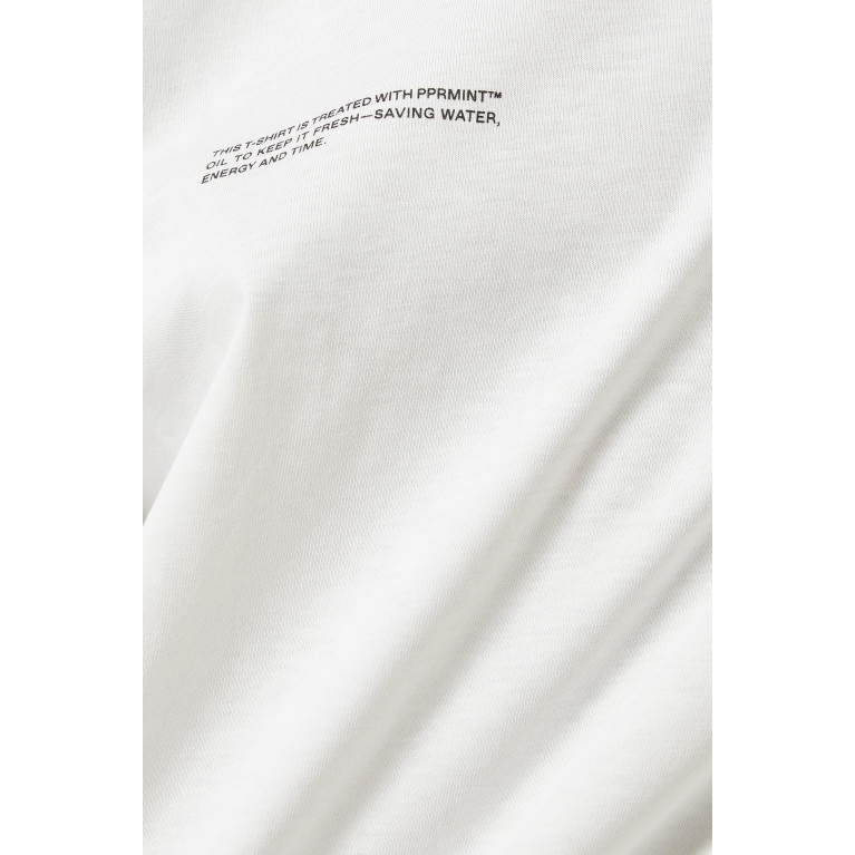 Pangaia - Logo Print T-shirt in Organic Cotton Off White