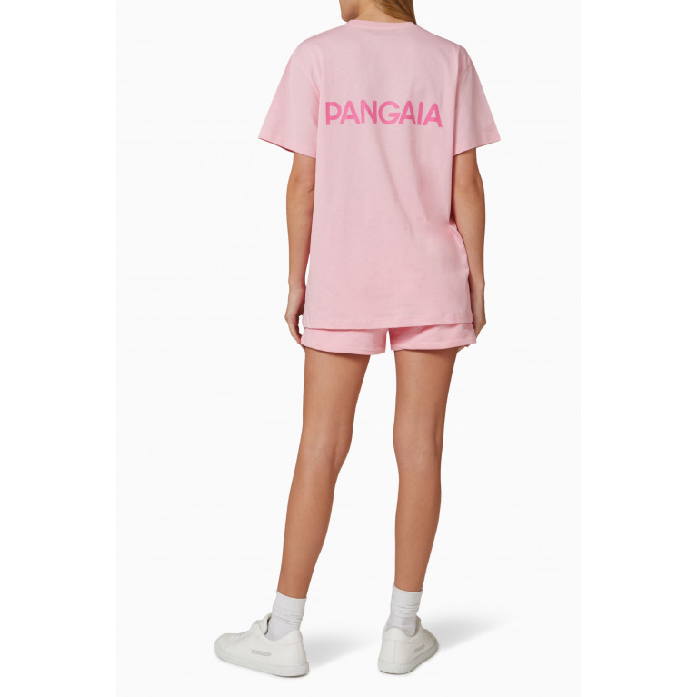 Pangaia - Logo Print T-shirt in Organic Cotton Sakura Pink
