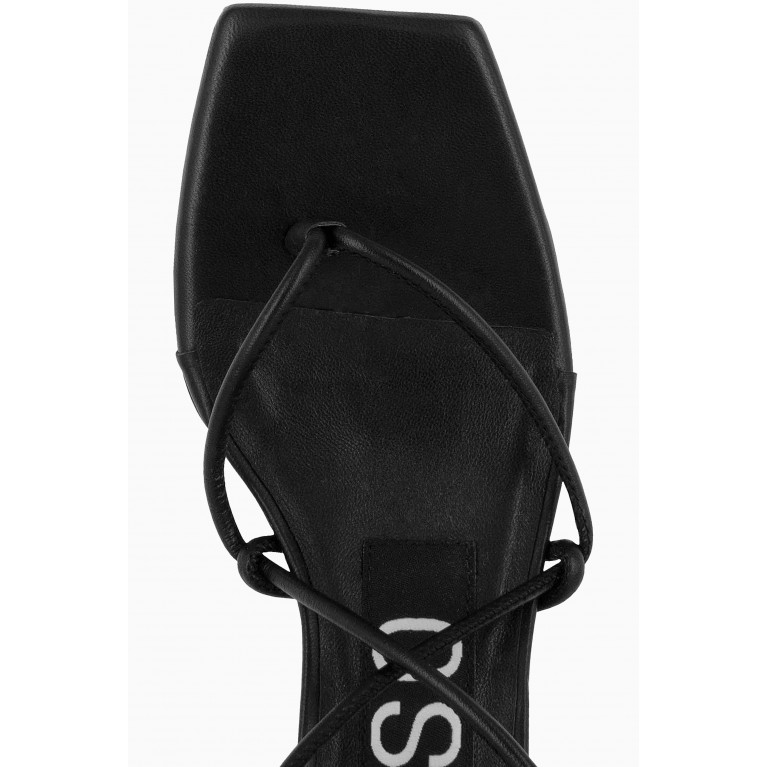 Senso - Wella 60 Ankle-strap Sandals in Leather Black