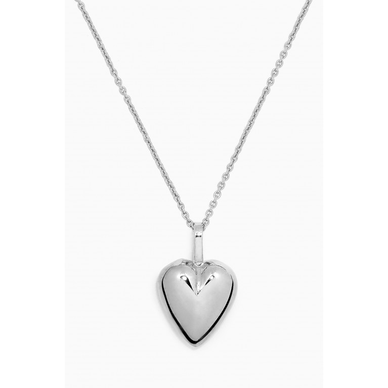 Saint Laurent - Heart Pendant Necklace in Metal