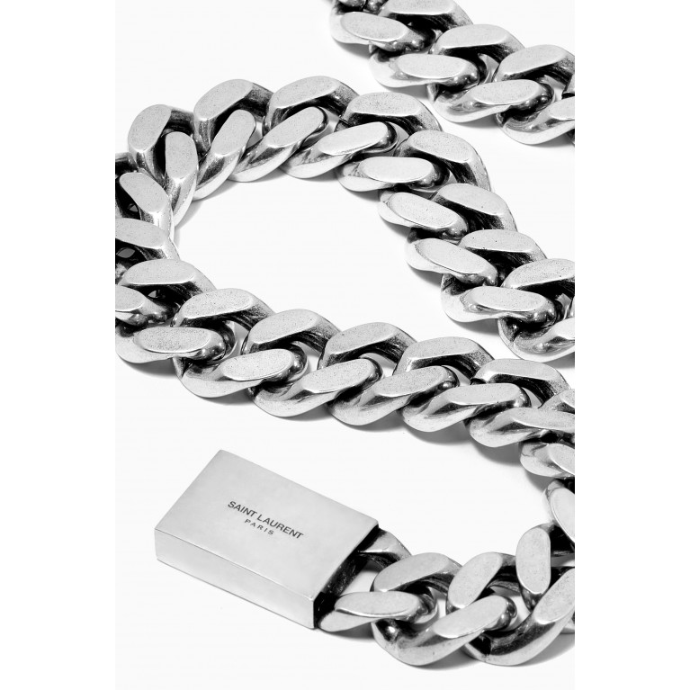 Saint Laurent - Curb Chain Necklace in Metal