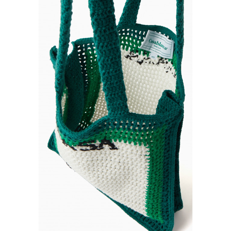 Casablanca - Crocheted Tennis Bag in Cotton