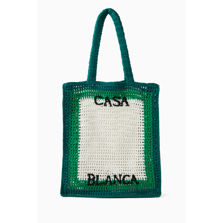 Casablanca - Crocheted Tennis Bag in Cotton