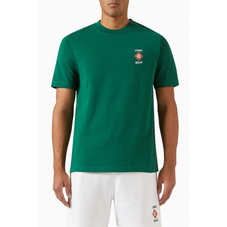 Casablanca - Casa Sport Logo 3D T-Shirt in Cotton