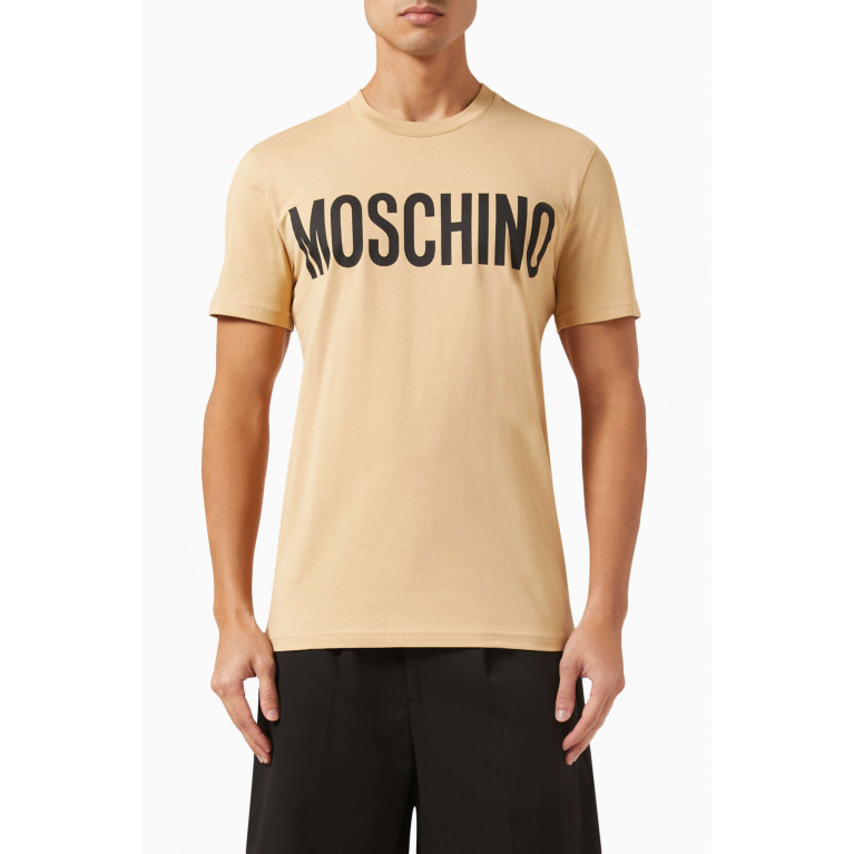 Moschino - Logo T-shirt in Organic Cotton Jersey Neutral