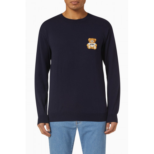 Moschino - Teddy Long Sleeve T-shirt in Cotton Jersey