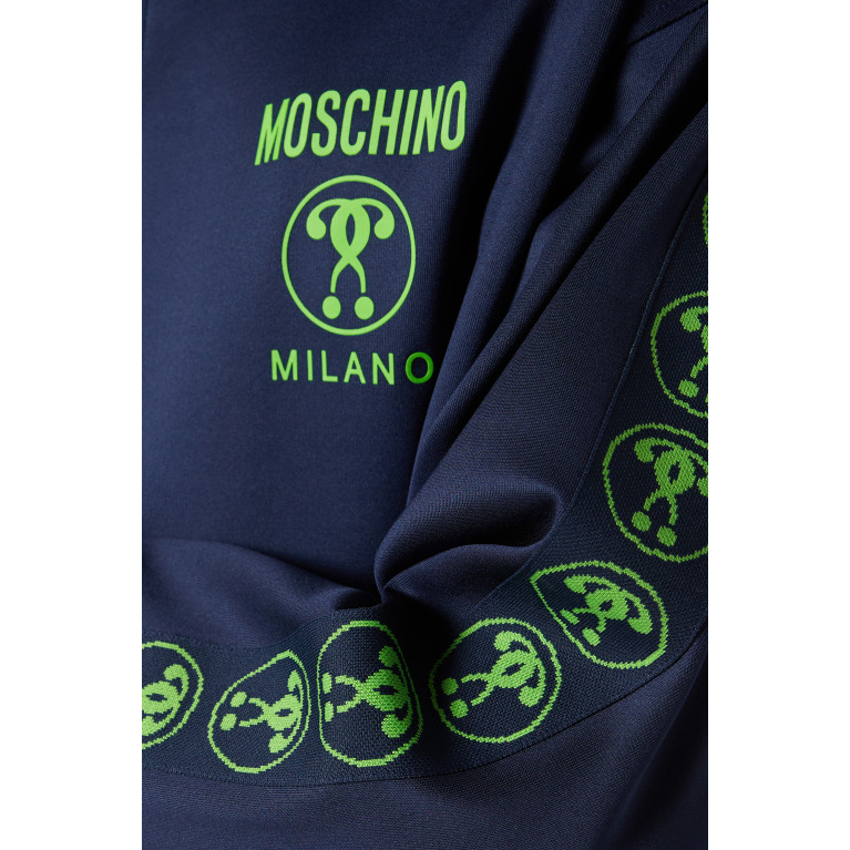Moschino - Double Question Mark Hoodie in Stretch Technical