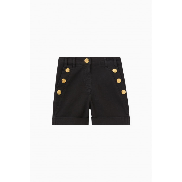 Balmain - High-Waist Shorts in Cotton Modal