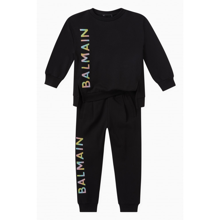 Balmain - Logo Print Sweatpants in Cotton