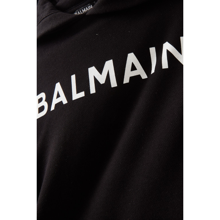 Balmain - Logo Print Hoodie in Cotton