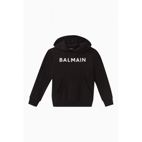 Balmain - Logo Print Hoodie in Cotton