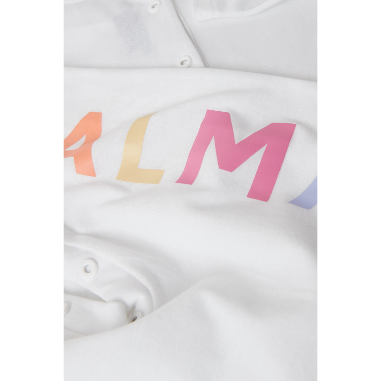 Balmain - Logo Print Romper in Cotton