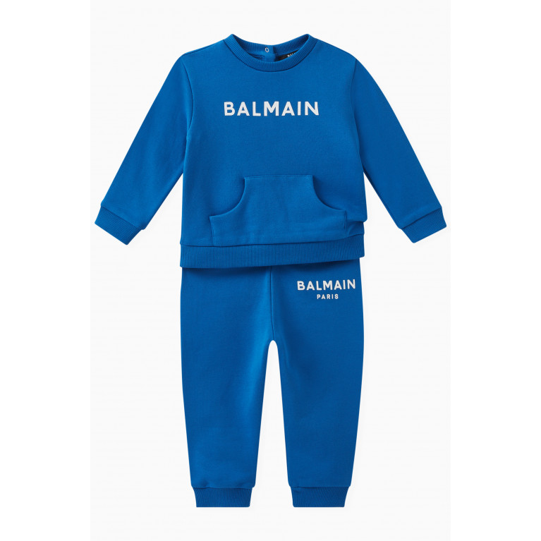 Balmain - Logo Print Sweatpants in Cotton