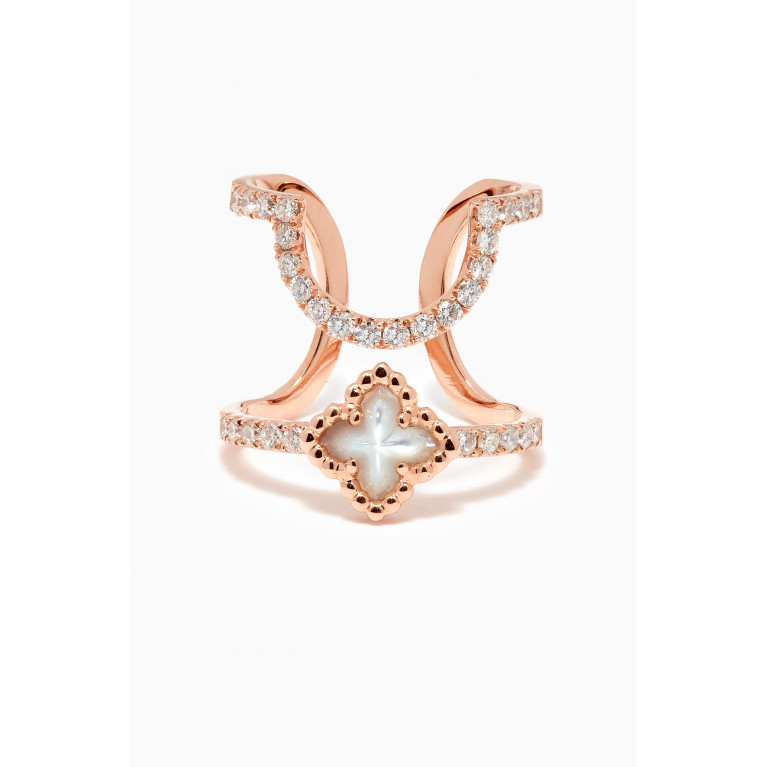 LaBella - Diamond Nail Ring in 18kt Rose Gold