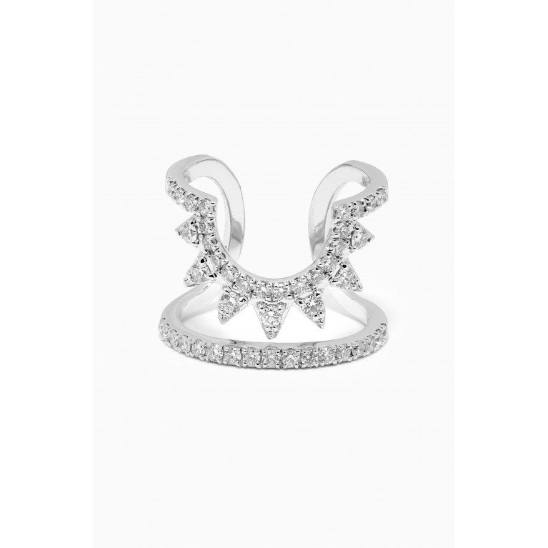 LaBella - Diamond Nail Ring in 18kt White Gold
