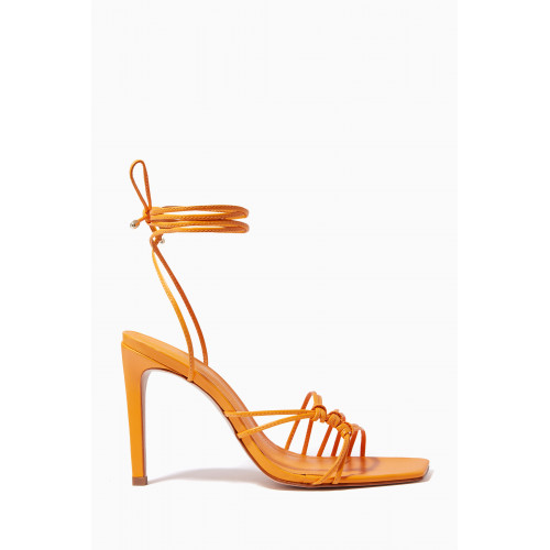 NASS - Lace-up Sandals in Leather Orange