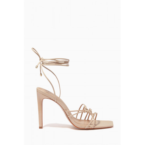 NASS - Lace-up Sandals in Leather Neutral