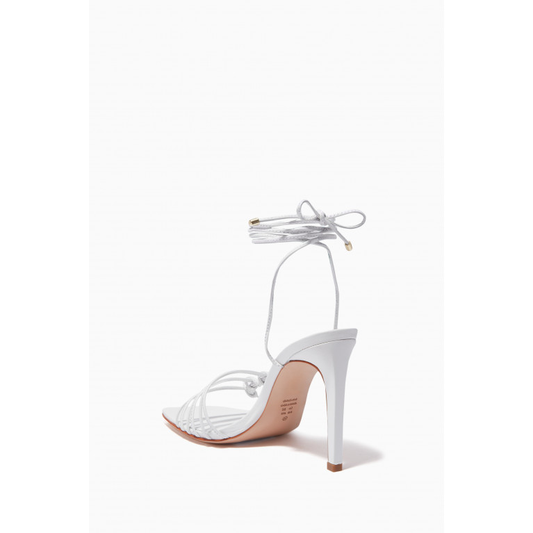 NASS - Lace-up Sandals in Leather White