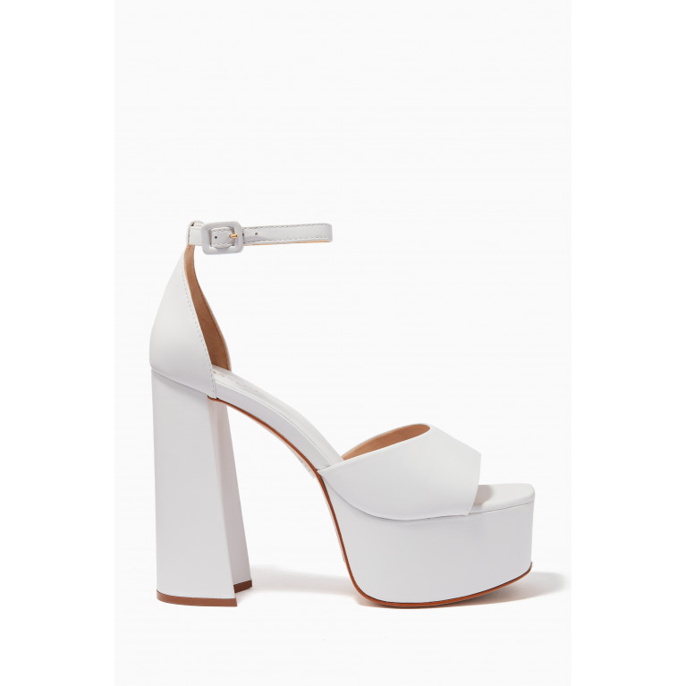 NASS - Platform Sandals in Leather White